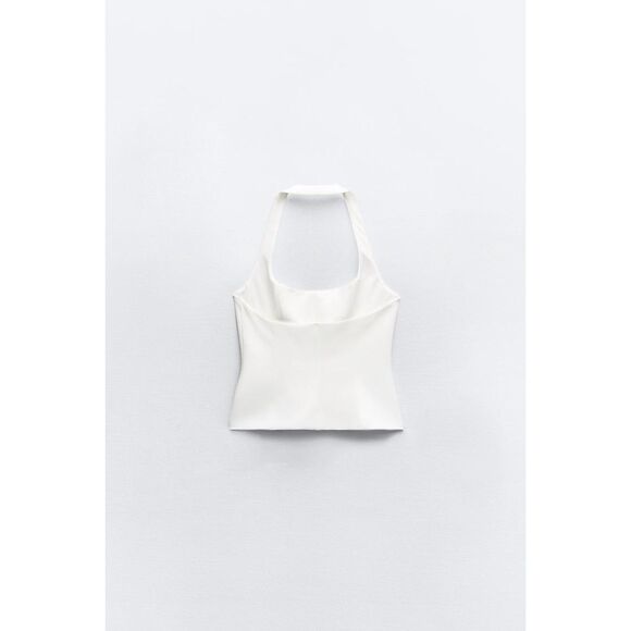 ZARA FITTED HALTER TOP - Picture 6 of 10